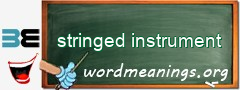 WordMeaning blackboard for stringed instrument